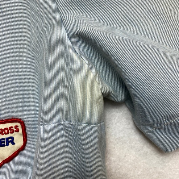 Vintage American Red Cross Volunteer  Dress L Blue White Uniform Stripe 1940s - Picture 3 of 14